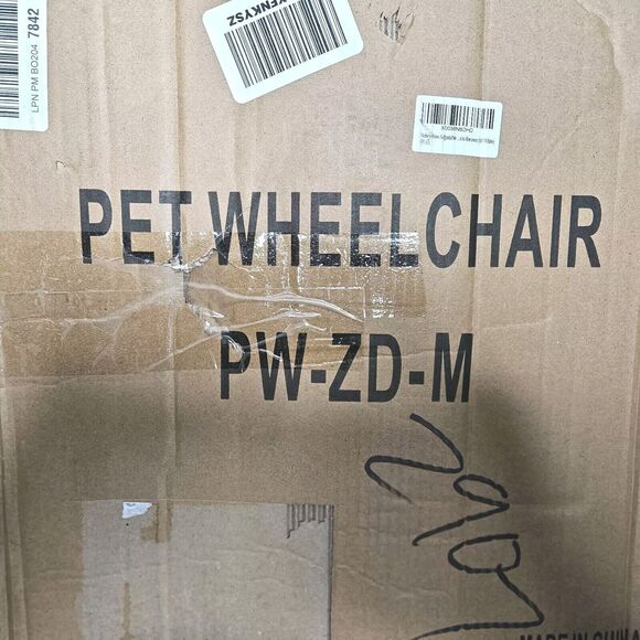 White Dog Wheelchair Back Legs Lightweight Foldable +Carrier Case M by HOBEYHOVE - Picture 4 of 9